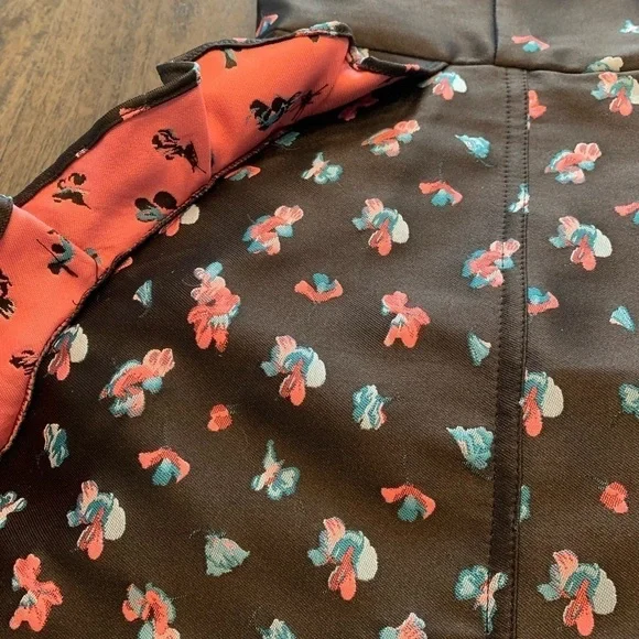 DKNY Strapless Dress Made in Italy Size 8 Black Pink Blue Flowers No Straps. - Picture 6 of 14